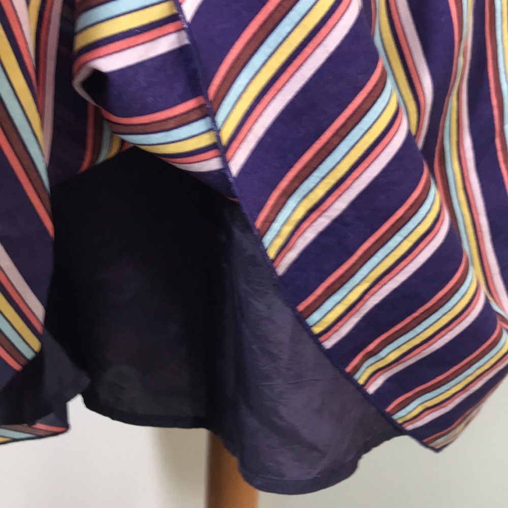 ANTHROPOLOGY TABITHA A-Line Cotton Skirt Stripes - Picture 3 of 6
